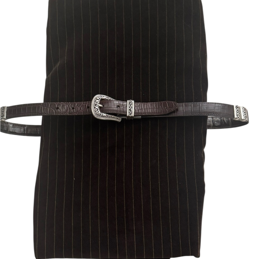 Brighton Reversible Moc Croc Brown/Olive Green Belt